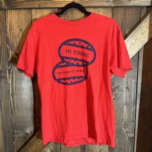 Chic Fil A I’m Here To Serve Catering T Shirt Red Branson Adult No Tag (Medium?)